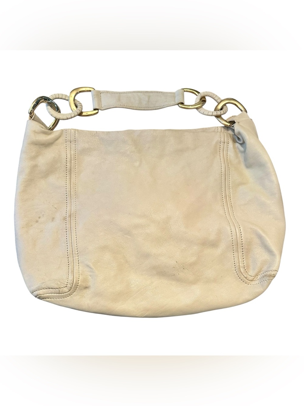 Michael Michael Kors Pebble Leather Hobo Shoulder Bag - Vanilla